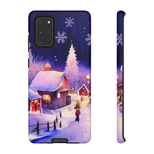 Christmas Homes in the Snow - Impact Resistant Phone Case Samsung Galaxy S20+ Matte